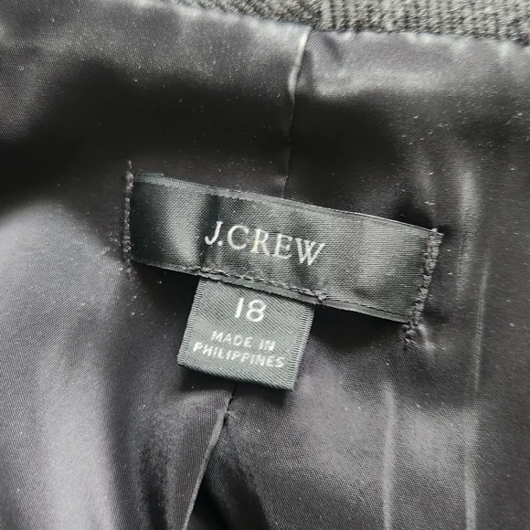 J. Crew Going Out Blazer Size 18 in Heather Dove Grey Stretch Open Collarless - Picture 6 of 9